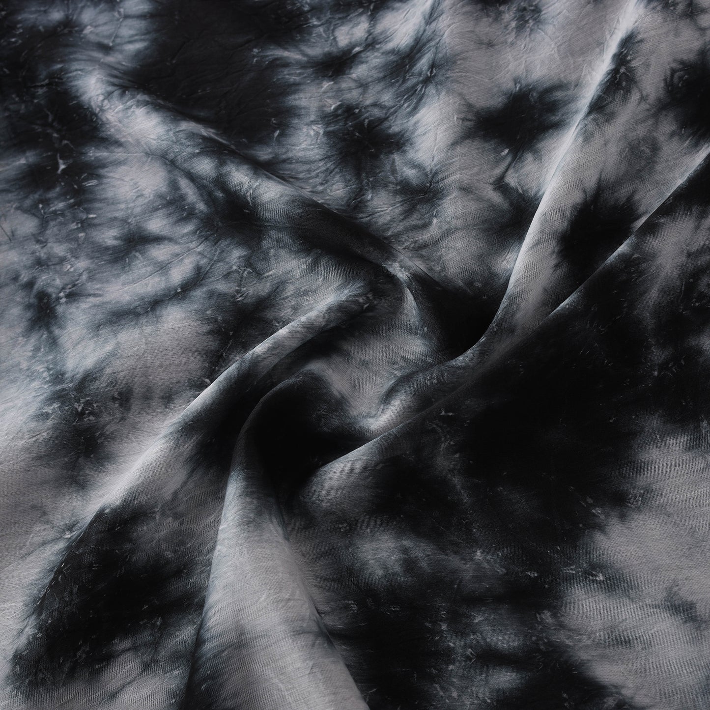 Shibori Tie-Dye Chanderi Silk Fabric 10
