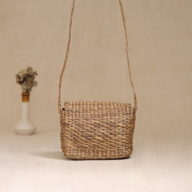 Handcrafted Natural Water Hyacinth Hand Embroidered Sling Bag 11