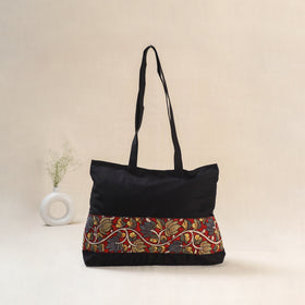 Black - Srikalahasti Kalamkari Handpainted Shoulder Bag 21