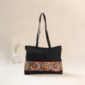 Black - Srikalahasti Kalamkari Handpainted Shoulder Bag 22