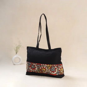 Black - Srikalahasti Kalamkari Handpainted Shoulder Bag 22