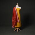 Jacquard Woven 2pc Cotton Unstitched Dress Material Kurta Set with Jewellery 21