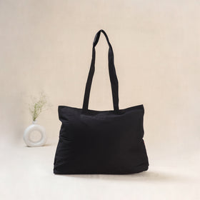 Black - Srikalahasti Kalamkari Handpainted Shoulder Bag 23