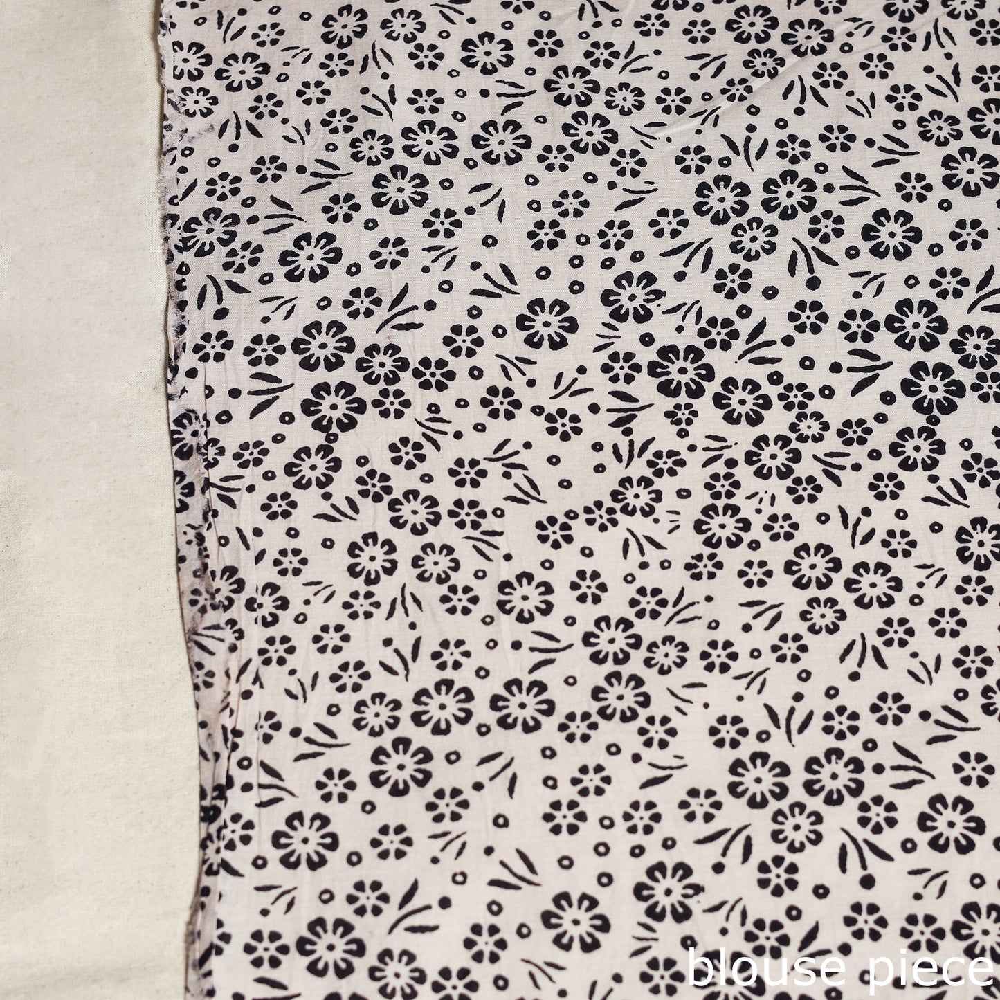 Black Mul Cotton Block Print Bagru Saree