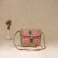 Handcrafted Natural Water Hyacinth Hand Embroidered Sling Bag 14