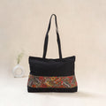 Black - Srikalahasti Kalamkari Handpainted Shoulder Bag 27