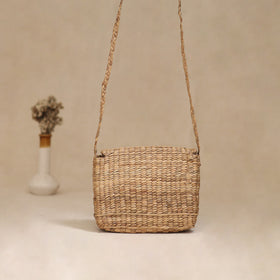 Handcrafted Natural Water Hyacinth Hand Embroidered Sling Bag 15