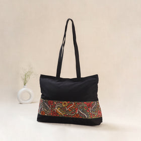 Black - Srikalahasti Kalamkari Handpainted Shoulder Bag 27