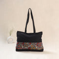 Black - Srikalahasti Kalamkari Handpainted Shoulder Bag 26