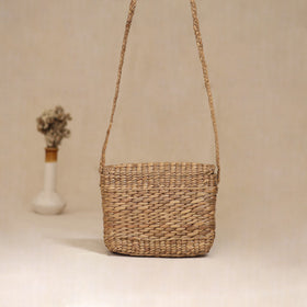Handcrafted Natural Water Hyacinth Hand Embroidered Sling Bag 16