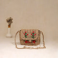 Handcrafted Natural Water Hyacinth Hand Embroidered Sling Bag 17
