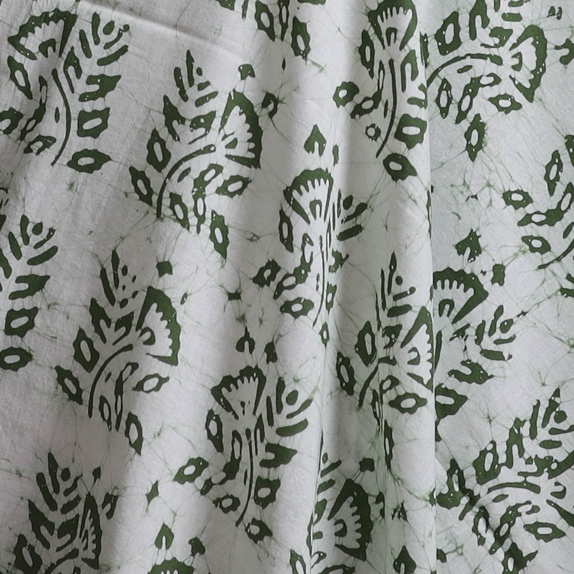 Kutch Hand Block Batik Print Pure Cotton Fabric 01