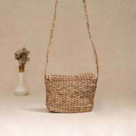 Handcrafted Natural Water Hyacinth Hand Embroidered Sling Bag 21