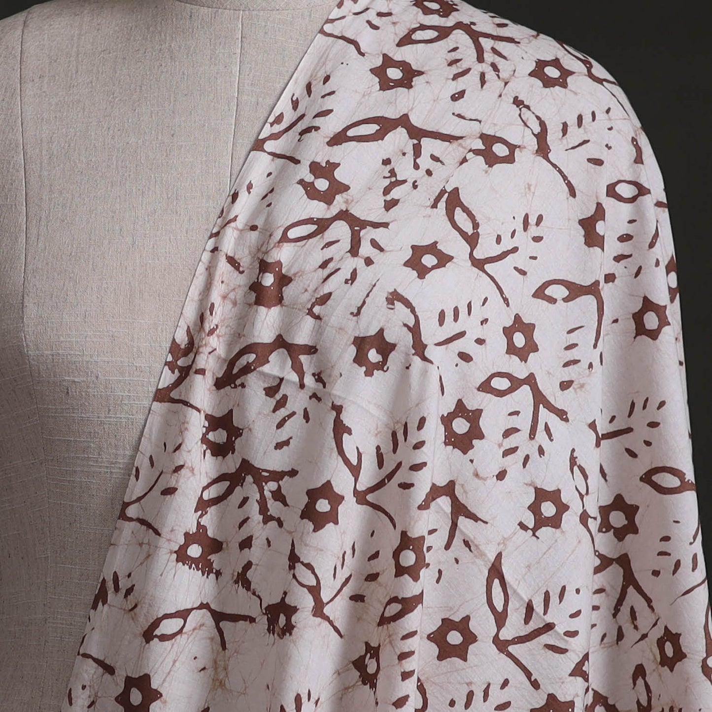 Kutch Hand Block Batik Print Pure Cotton Fabric 02