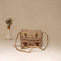 Handcrafted Natural Water Hyacinth Hand Embroidered Sling Bag 21