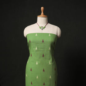 Jacquard Woven 2pc Cotton Unstitched Dress Material Kurta Set with Jewellery 25