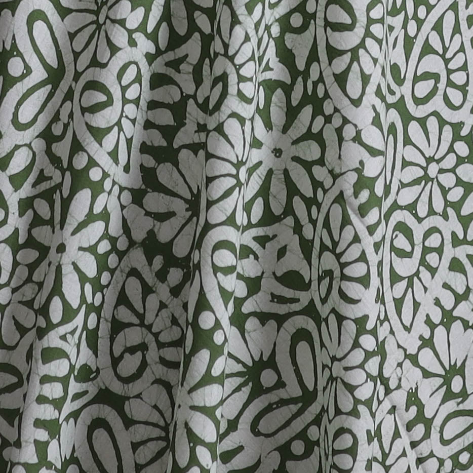 Kutch Hand Block Batik Print Pure Cotton Fabric 04