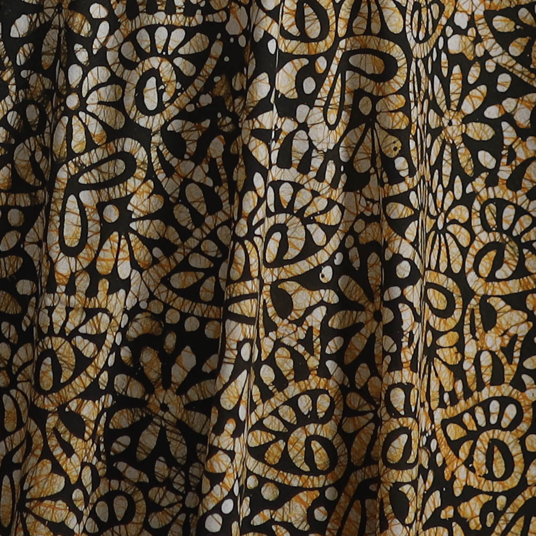 Kutch Hand Block Batik Print Pure Cotton Fabric 05