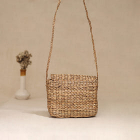 Handcrafted Natural Water Hyacinth Hand Embroidered Sling Bag 24