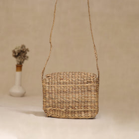 Handcrafted Natural Water Hyacinth Hand Embroidered Sling Bag 27