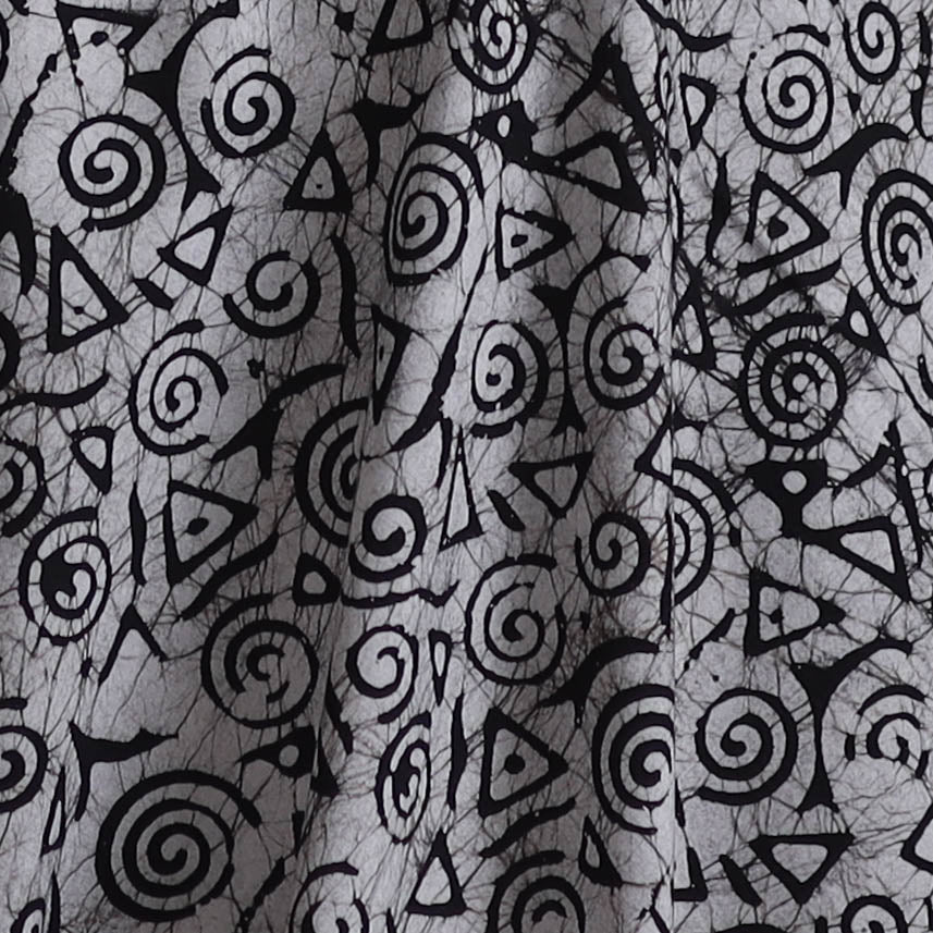 Kutch Hand Block Batik Print Pure Cotton Fabric 09