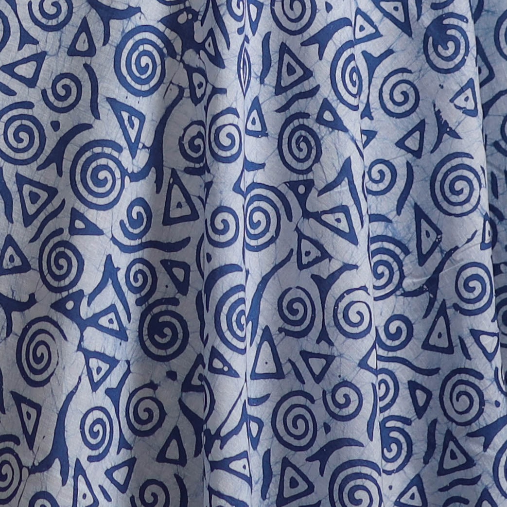Kutch Hand Block Batik Print Pure Cotton Fabric 11
