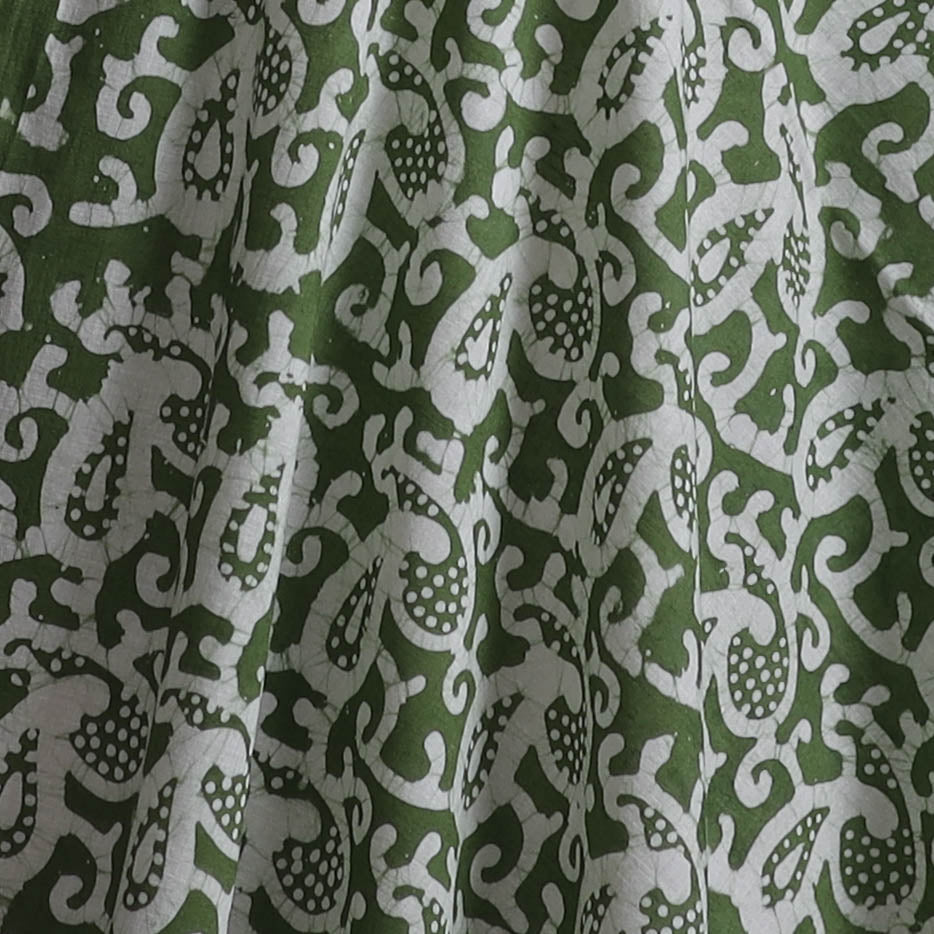 Kutch Hand Block Batik Print Pure Cotton Fabric 12