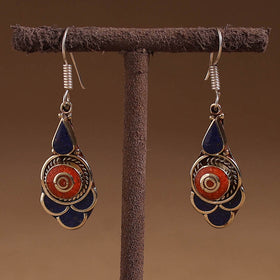 Orange - ethnic tribal tibetan earrings from himalaya 47