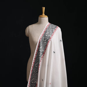 White - Prewashed Cotton Jacquard Fabric 02