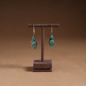 Green - ethnic tribal tibetan earrings from himalaya 48