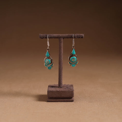Green - ethnic tribal tibetan earrings from himalaya 48