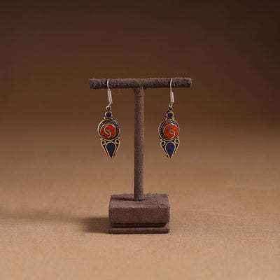 Orange - ethnic tribal tibetan earrings from himalaya 54