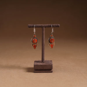 Orange - ethnic tribal tibetan earrings from himalaya 55