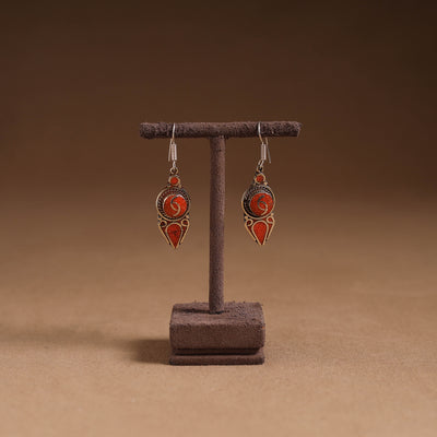 Orange - ethnic tribal tibetan earrings from himalaya 55