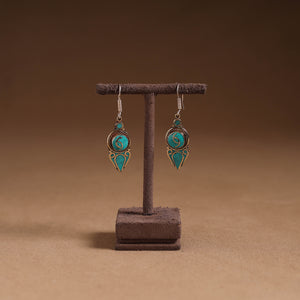 Green - ethnic tribal tibetan earrings from himalaya 56