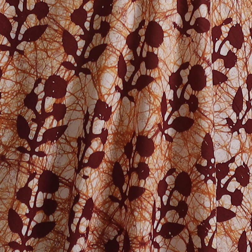 Kutch Hand Block Batik Print Pure Cotton Fabric 16