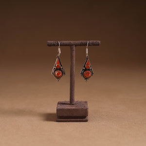 Orange - ethnic tribal tibetan earrings from himalaya 60