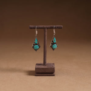 Green - ethnic tribal tibetan earrings from himalaya 61