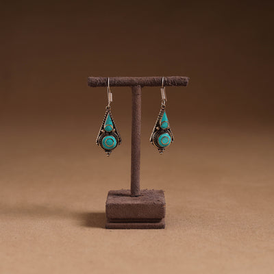 Green - ethnic tribal tibetan earrings from himalaya 61