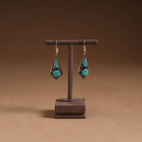 Green - ethnic tribal tibetan earrings from himalaya 61