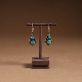 Green - ethnic tribal tibetan earrings from himalaya 61