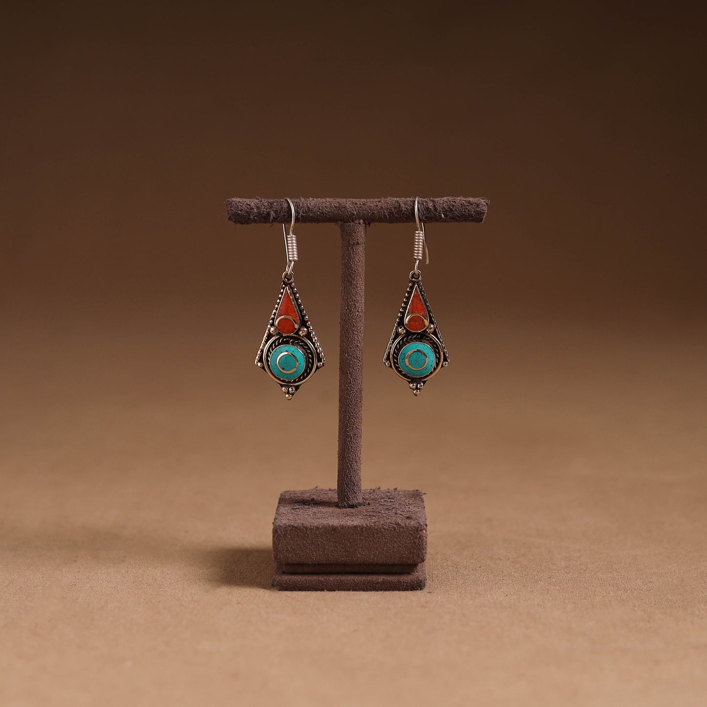 Multicolor - ethnic tribal tibetan earrings from himalaya