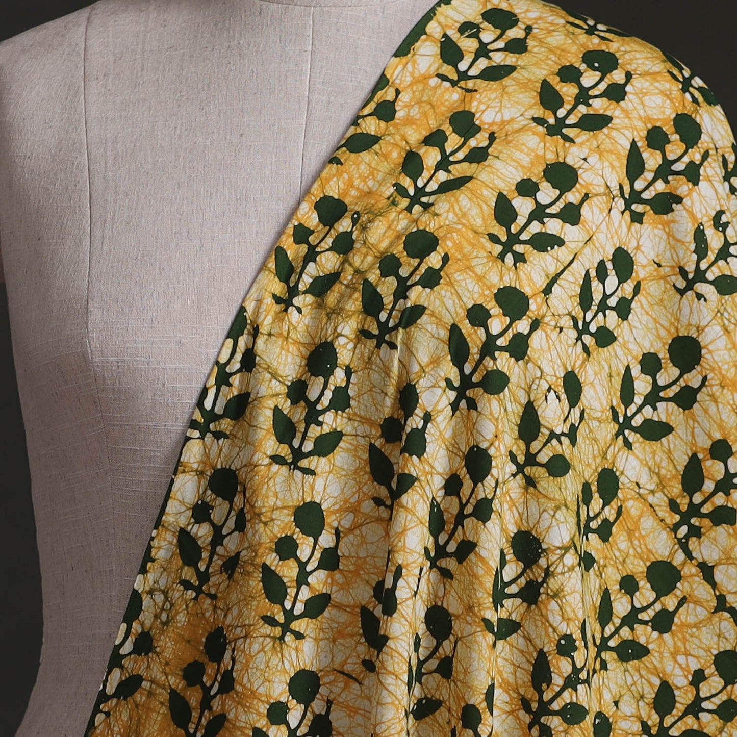 Kutch Hand Block Batik Print Pure Cotton Fabric 19