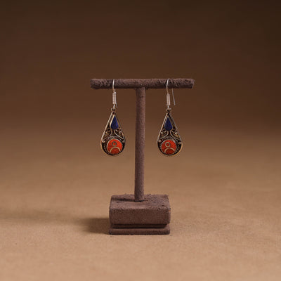 Orange - ethnic tribal tibetan earrings from himalaya 67