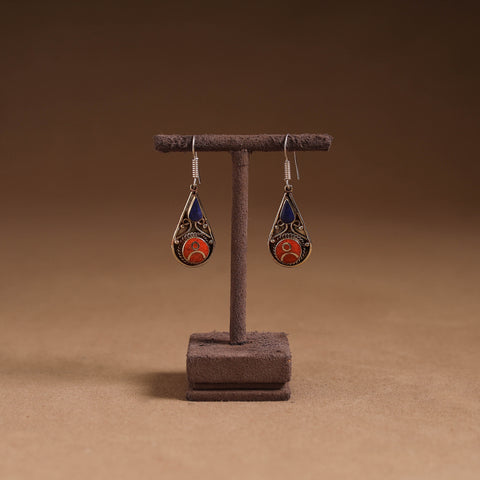 Orange - ethnic tribal tibetan earrings from himalaya 67