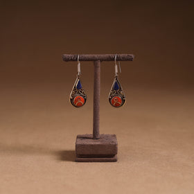 Orange - ethnic tribal tibetan earrings from himalaya 67