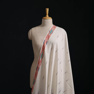 White - Pochampally Ikat Cotton Fabric 23