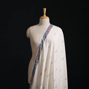 White - Pochampally Ikat Cotton Fabric 24
