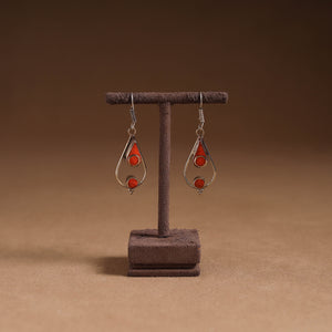 Red - ethnic tribal tibetan earrings from himalaya 73