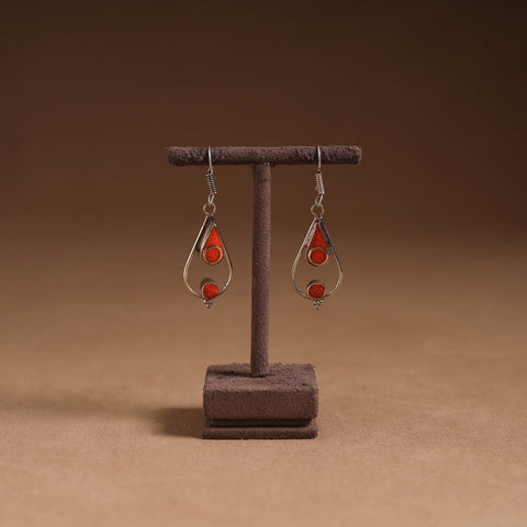 Red - ethnic tribal tibetan earrings from himalaya 73